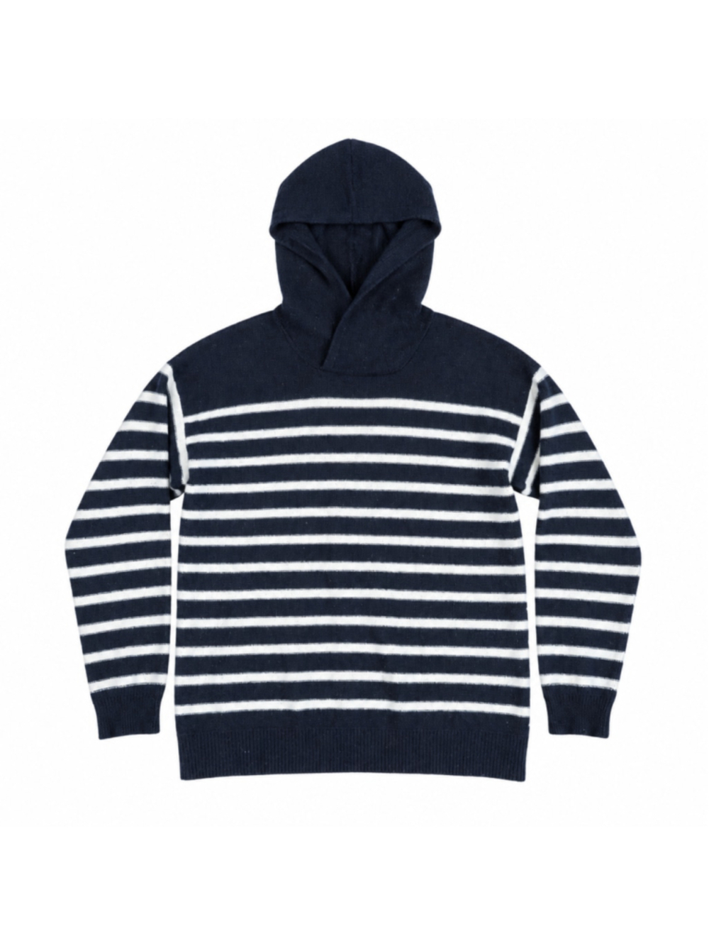 VINCE Striped Black and White Cashmere Hoodie Sweater Size XS - Picture 5 of 10